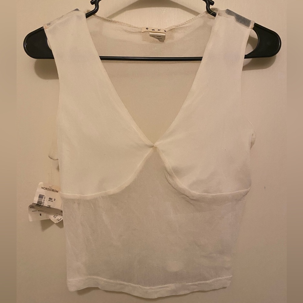 Vintage Tart Mesh V-neck Tank Top